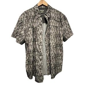 Reel legends button up fishing Dri fit shirt mens size large
